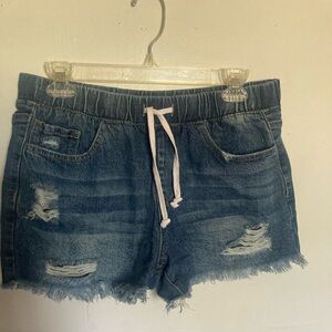 Size M Distressed Denim Shorts